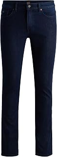 BOSS Mens Delaware BC-L-P Blue Slim-fit Jeans in Super-Stretch Denim