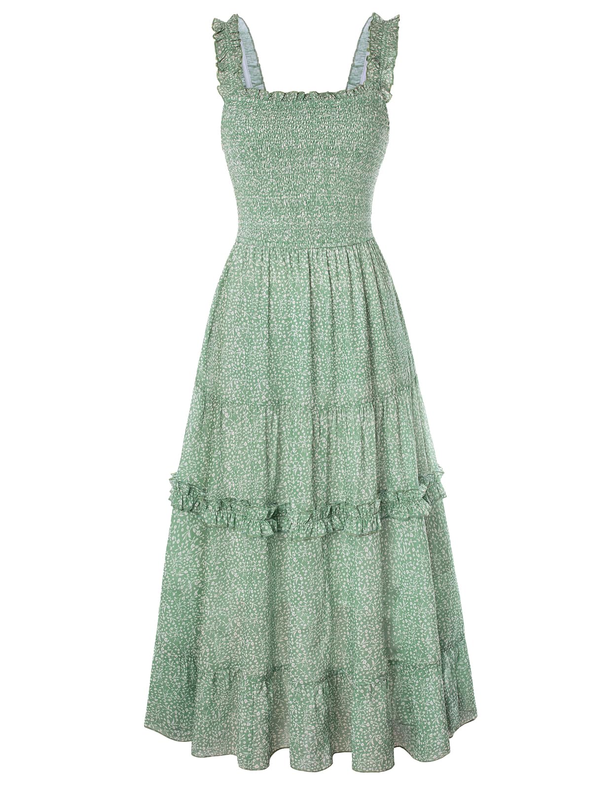 Scarlet Darkness Cottagecore 2025 Women's Flowy Ruched Summer Dress