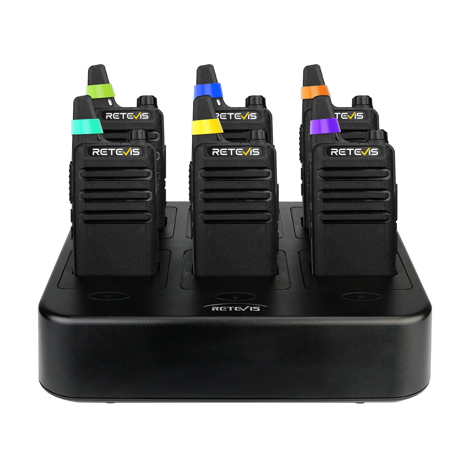 Retevis RT22 Commercial FRS Walkie Talkies Rechargeable Long Range (6 Pack) | Sl