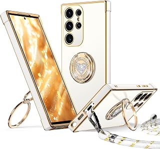 XYZ Cover for Samsung Galaxy S22 Ultra with Lanyard, White