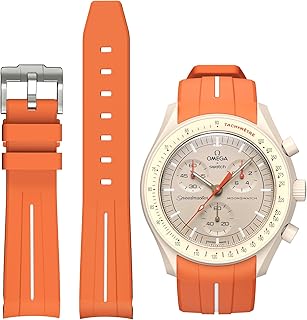 BONACE Strap for Omega x Swatch MoonSwatch/Rolex Watch/SEIKO Watch 20mm,Silicone Replacement Strap for Omega X Swatch Moonswatch Speedmaster Watch No Gap