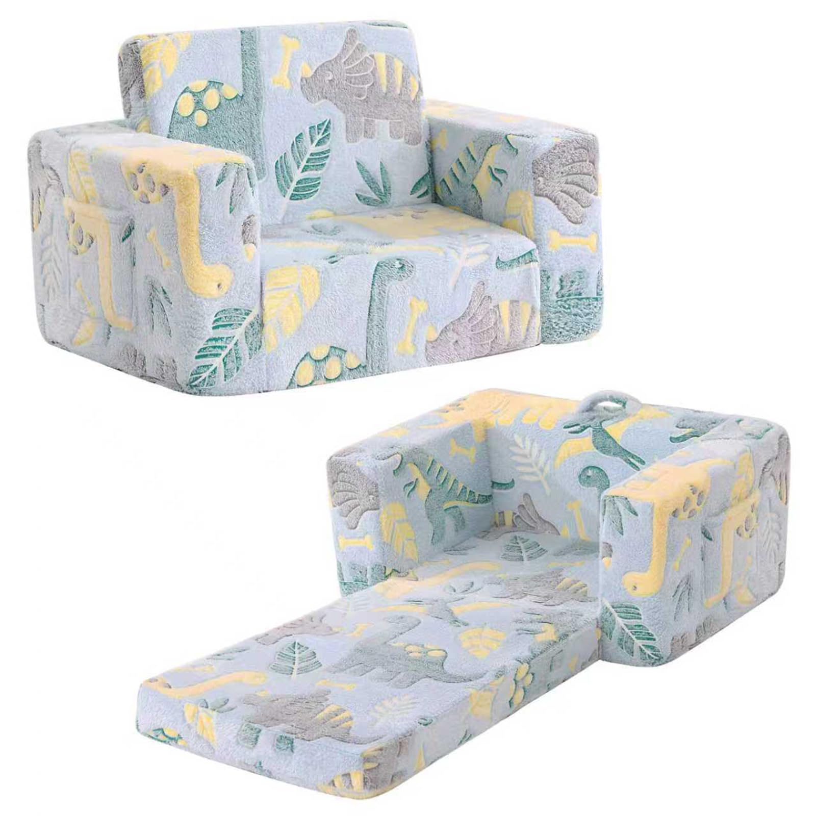 Tiita Kids Sofa, 2-in-1 Kids Sofa Chair, Convertible Chirldren Couch to Lounger,