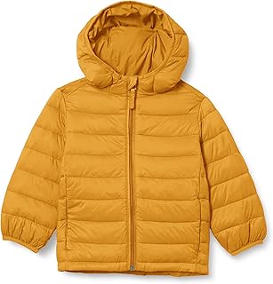 Amazon Essentials Boys' Lightweight Packable Water-Resistant Hooded Down Jacket