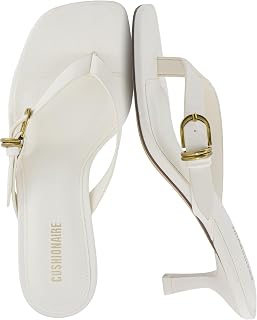 CUSHIONAIRE Marlin Women's Low Heel Thong Sandals with Adjustable Buckle Closure