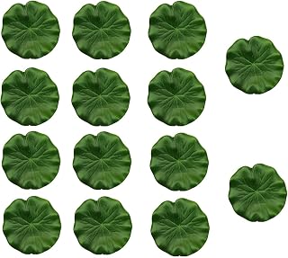 EVA Lotus Leaf Decorations, 6 Pack Artificial Pond Leaf Decorations, Wedding Centerpieces, DIY Crafts and Home Table Decoration (Green, 10cm)