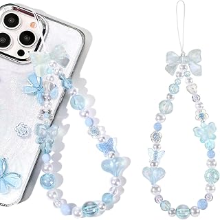 Neptniopllab Phone Charms Strap-Pink Bow Strawberry Cherry Charm Strap Universal Lanyard Chain String for Phone Case