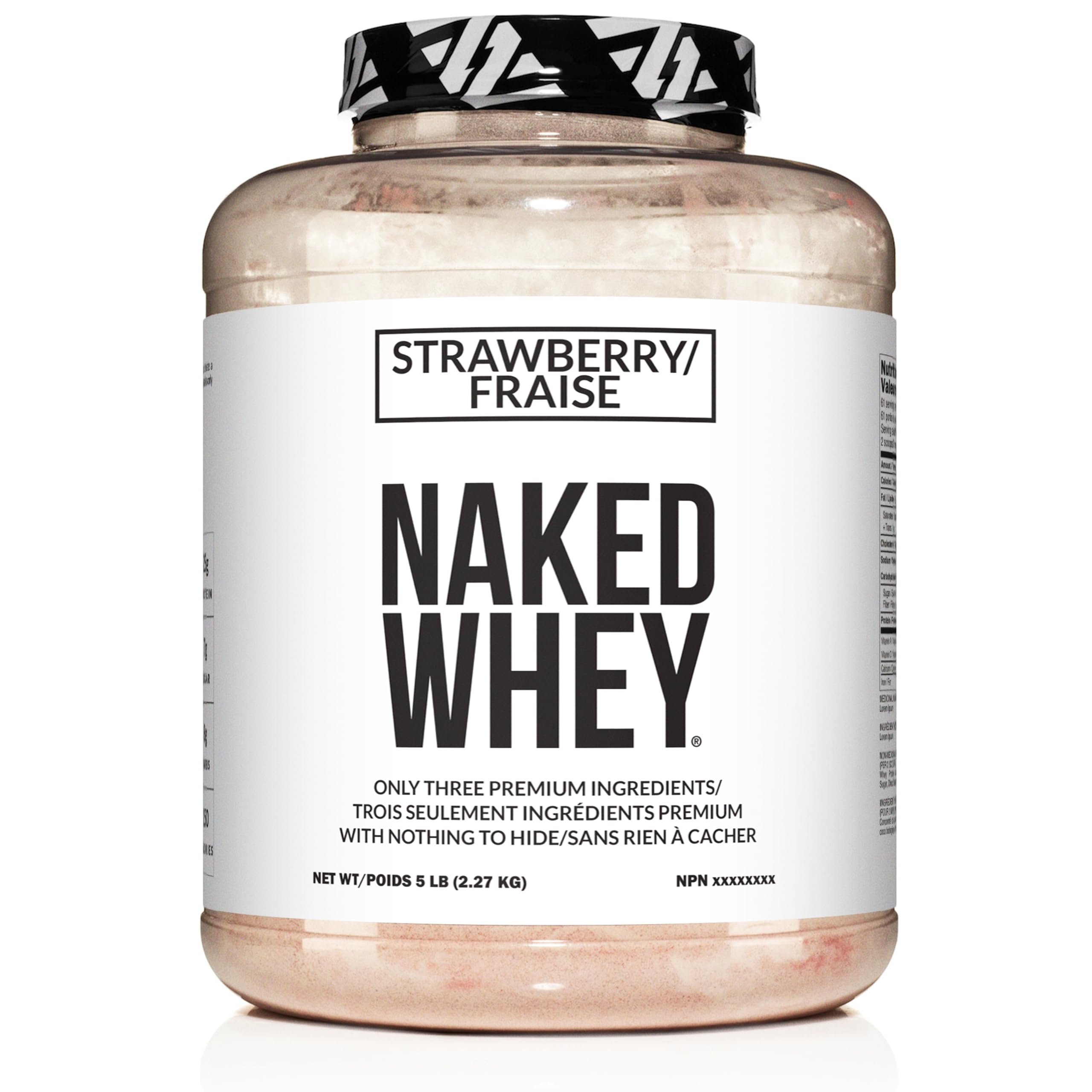 Strawberry Whey Protein - All Natural Grass Fed Whey Protein Powder + Dried Stra