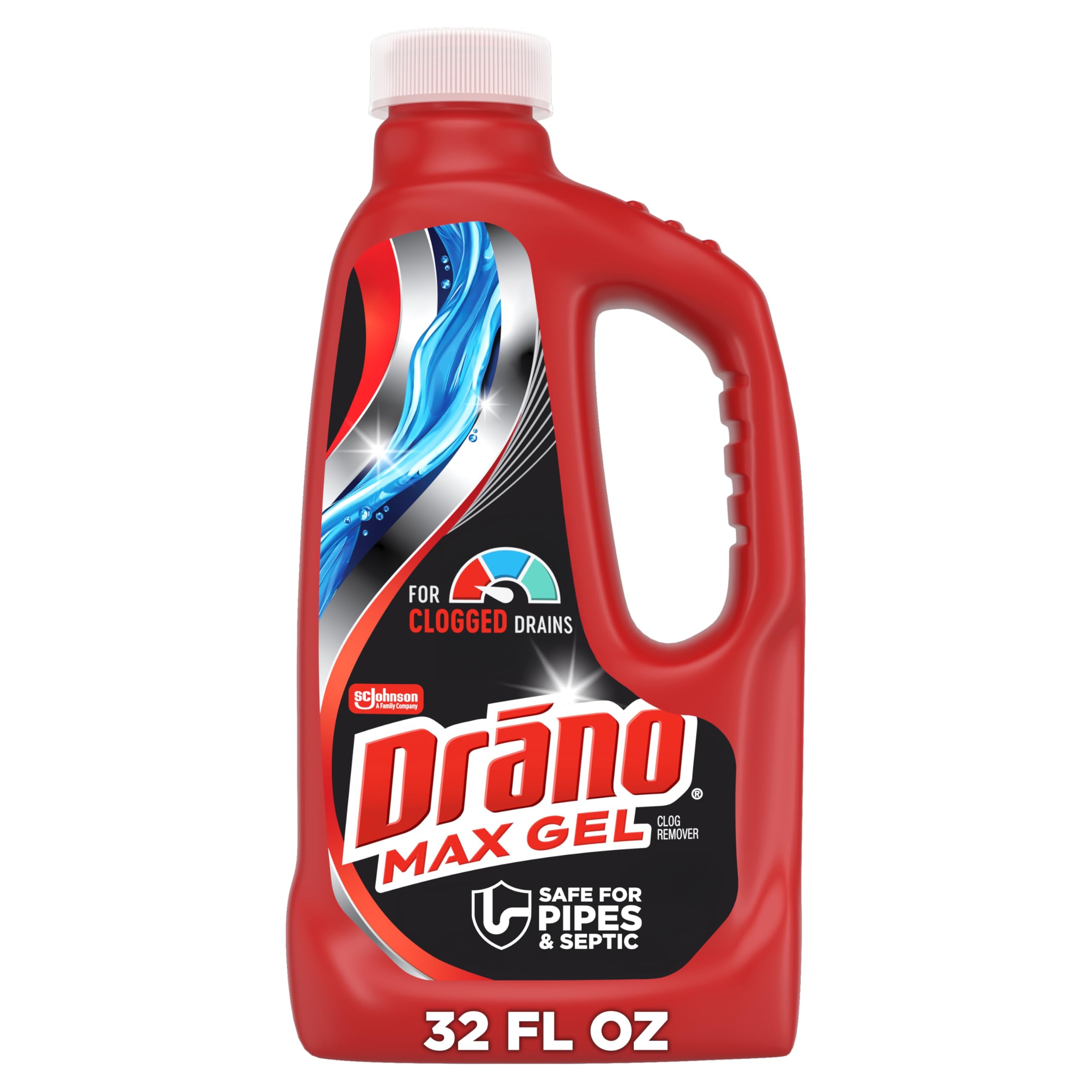 Drano Max Gel Drain Clog Remover & Cleaner, Safe for All Pipes/Septic, 32oz | Wo