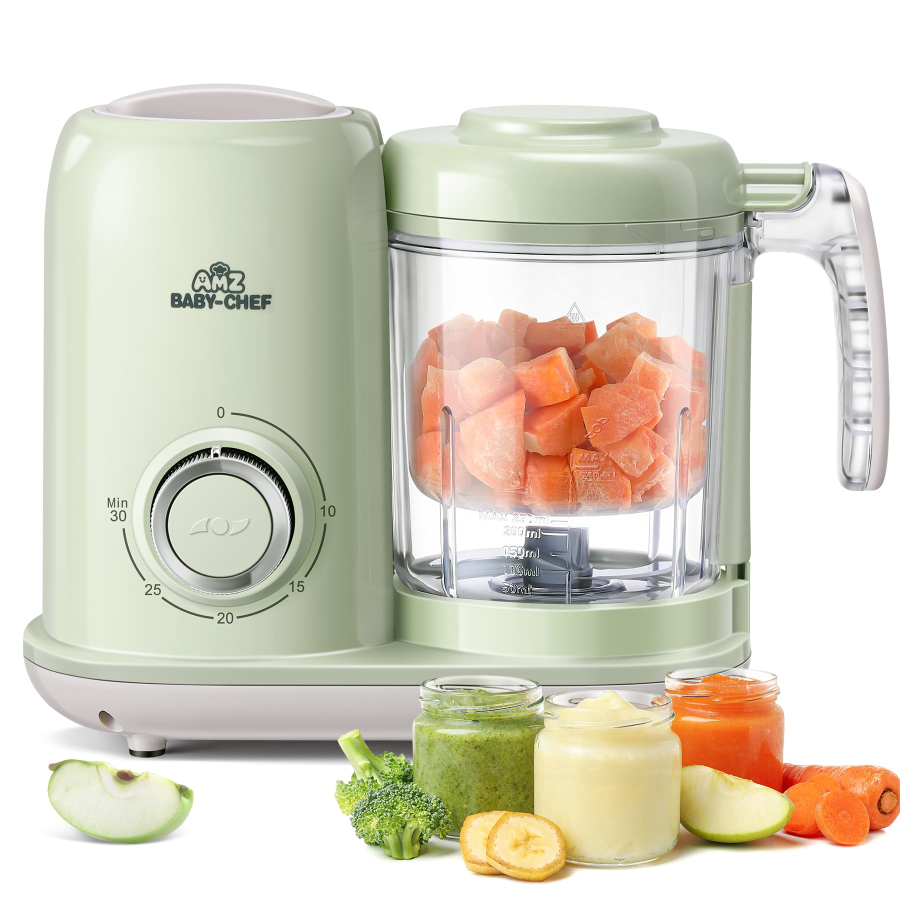 AMZBabyChef Baby Food Maker Blender: 4-in-1 Steamer and Puree Processor | All-in