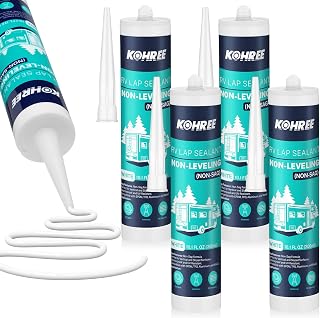 Kohree Non Sag RV Roof Sealant 4 Pack, Lap Sealant for RV Roofs White