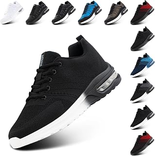 Hitmars Scarpe Donna Sneakers Uomo Scarpe da Corsa Running Ginnastica Sportive Tennis Running Shoes Fitness Sport Shoes Moda Bianche Nero EU 36-47