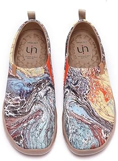 UIN Men’s Slip on Loafer Shoes, Casual, Lightweight, Canvas Hiking Shoes, Comfortable Faux Painted Travel Shoes, Toledo collection