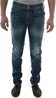 Replay Anbass Men's Slim Fit Hyperflex White Shades Stretch Jeans