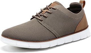 LEZTA Baskets Homme Respirantes en Maille Chaussures de Ville Polyvalentes Légères Confort pour Bureau Style Oxford Décontracté