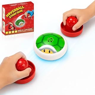 Kids Tabletop Air Hockey Games, Indoor Hoverball Strike Toys, Table Top or Floor Multiplayer Sports Games, Hover Shell Strike Soccer Gifts for Boys Girls 3 4 5 6 7 8-12 Years Old, Family Party Choice