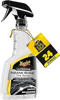 Meguiar's Ultimate Insane Shine Tire Spray, 16 Oz | Tire Shine Spray Creates Deep Black Wet-Look Gloss, Even Coverage and Long-Lasting Protection for Car Tires
