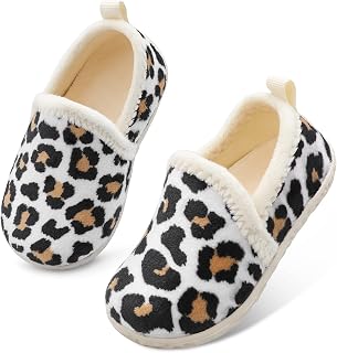 Lefflow Toddler Slippers Boys Girls House Shoes Slip on Baby Sock Shoes Lightweight Outdoor Walking Shoes