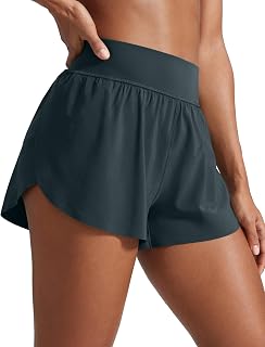 CRZ YOGA High Waisted Split Running Shorts 3"