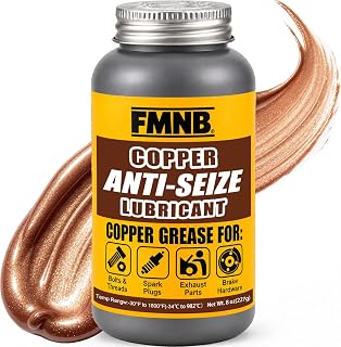 FMNB Copper Anti Seize Lubricant AntiSeize High Temp Paste for Auto Lug | Automotive grease protects threads and caliper surfaces from rust and corrosion. 8 Oz
