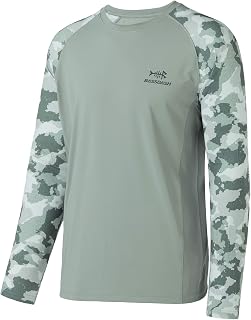 Bassdash Men's Long Sleeve Shirt Camouflage Performance Shirt with Sun Protection UPF 50 Quick Dry