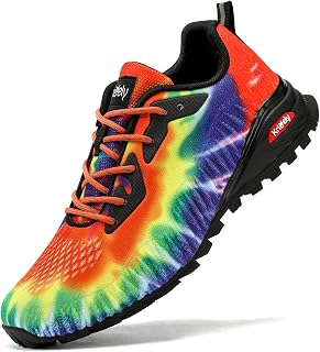 ikunka Men's Fashion Sneakers Lightweight Breathable Walking Shoes Tennis Cross Training Shoe Non Slip Trail Running Shoes