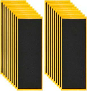 ACFELLE Fingerboard Grip Tape, PRO Quality 8 Sheets Foam Black Wooden Mini Skateboard Strong Adhesive Stickers 110mm x 38mm (8)