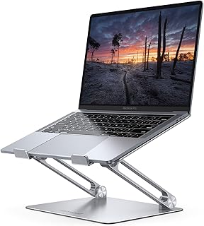 Lamicall Aluminum Laptop Stand for Desk for MacBook Air Pro Neo 10-17.3'' | Adjustable Computer Stand, Ergonomic Laptop Riser, Foldable Portable Notebook Holder fits Dell HP Lenovo Office Home College