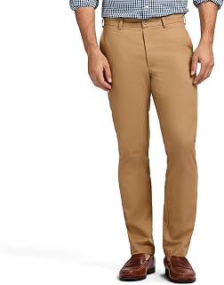 Izod Men's American Chino Flat Front Straight Fit Pant