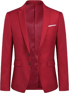 YOUTHUP Men's Blazers Slim Fit Elegant American Formal Suit Jacket for Men