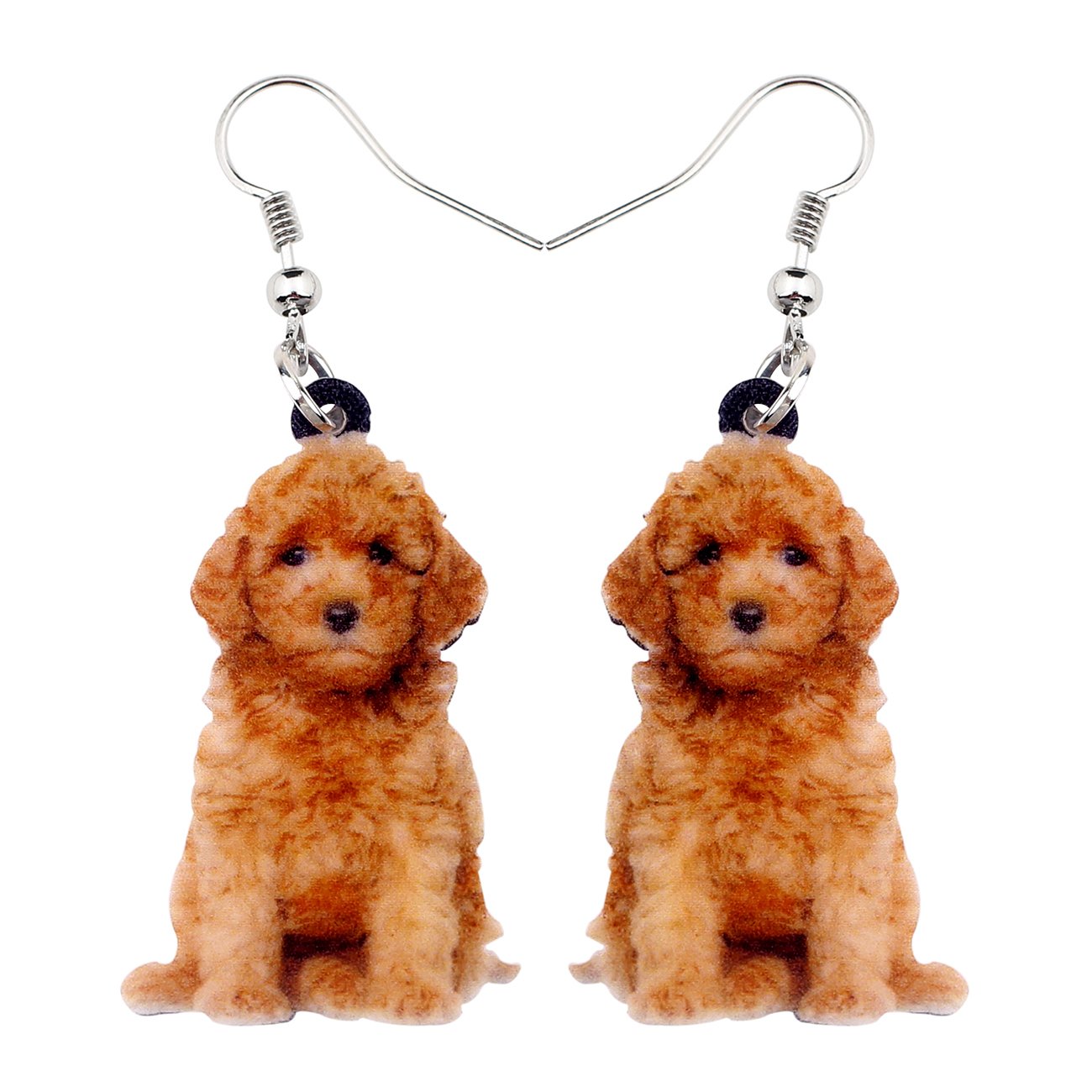 Acrylic Poodle Earrings for Women Adorable Gold Doodle Dog Jewelry for Women Bir