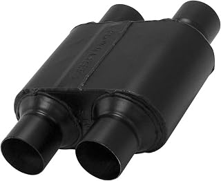 Flowmaster Super 10 Series Muffler – 2.50" Dual In / 2.50" Dual Out | Super 10 Series, Race-Inspired Sound, 409 Stainless Steel - Muscle Cars, LS Swaps, Drag Cars & Off-Road Builds (8425154)
