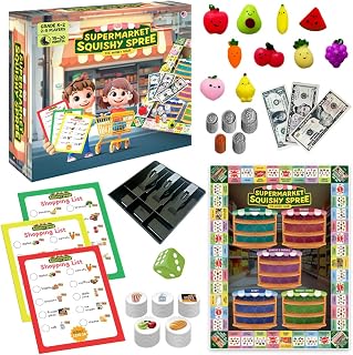 The Fidget Game Supermarket Squishy Spree, Money Games for Kids Ages 5-8 | Fun Math Game for K-2, Learn Coins, Dollars, Budgeting & Real-Life Money Skills