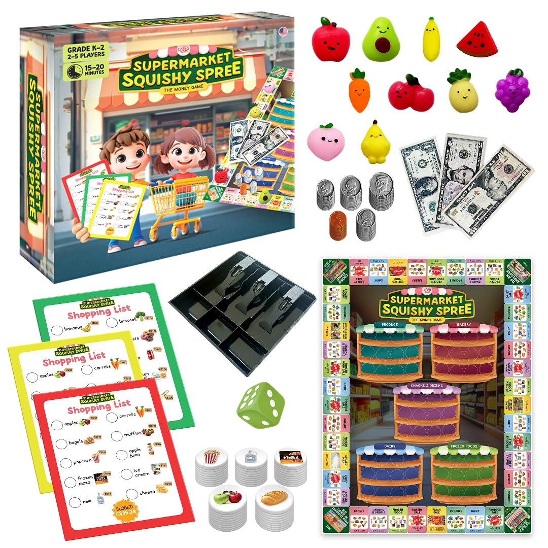 The Fidget Game Supermarket Squishy Spree, Money Games for Kids Ages 5-8 | Fun M