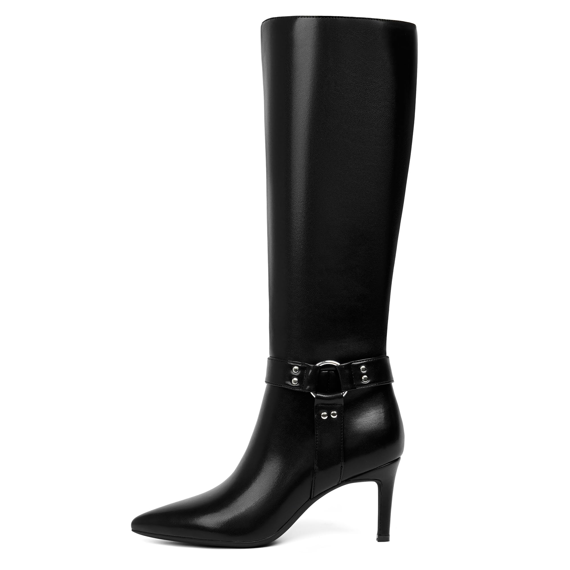 Easyfox Knee High Boots Women Pointed Toe Stiletto Heel Tall Boots