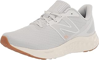 New Balance Women's Fresh Foam Arishi V4 Running Shoe, Summer Fog/Nimbus Cloud/Light Gold Metallic, 7.5 UK