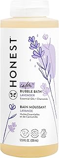 The Honest Company Bubble Bath, Hypoallergenic, Lavender Calm, 12 fl oz | Foaming Bubble Bath, 12 Fl Oz. Tear-Free, Hypoallergenic, Naturally Derived, With Aloe. Gentle For Baby's Sensitive Skin.