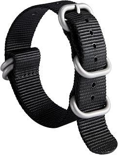 BINLUN Nylon Watch Strap 18/19/20/21/22/23/24mm Premium Ballistic Multicolor Watch Band Replacement for Men Women with Heavy Duty 5 Rings Stainless Steel Buckle