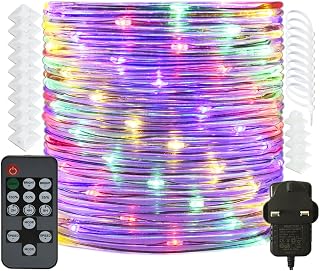 RcStarry 20M/66Ft 200 LED Dia 3MM Rope/Wire Lights Multicolor, Dimmable Indoor/Outdoor IP67 Waterproof Fairy Lights Plug in with Remote, Memory, Timer, for Garden, Patio, Deck, Bedroom and More