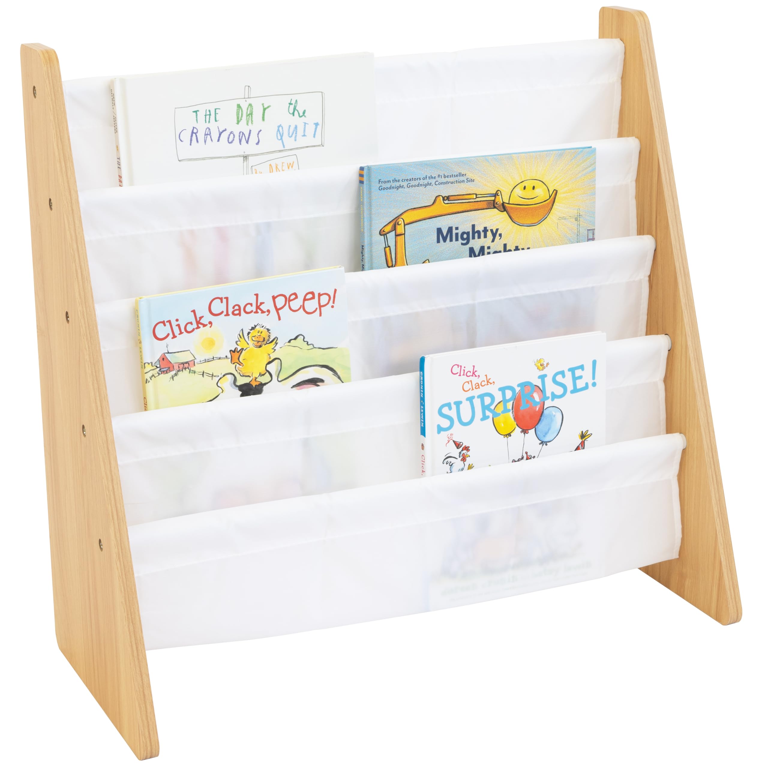 Humble Crew Kids Bookshelf, Montessori Front Facing Toddler Bookcase 4 Tier | Bo