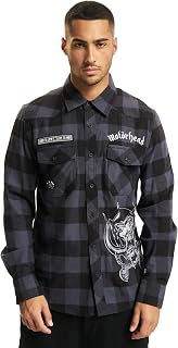 Brandit Motörhead Check Shirt Long SLE Camicia Uomo (Pacco da 1)