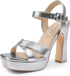 JOY IN LOVE Women's 4.5“ Chunky Heel Platform Sandals