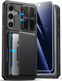 ATATOO for Samsung Galaxy S24+ Plus Case, Privacy Screen Protector, Black