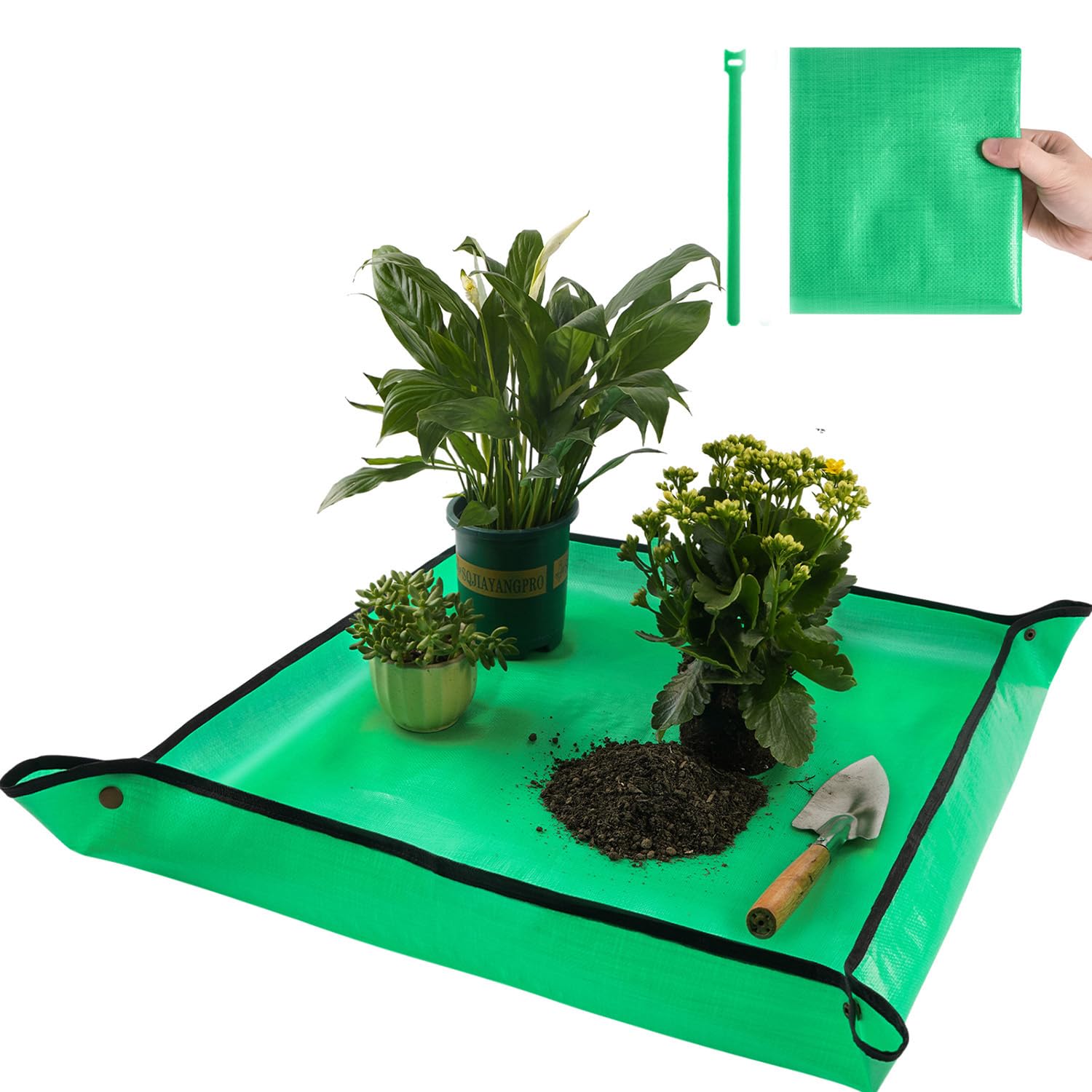Repotting Mat for Indoor Plant Transplanting Control Mess, 26.8"X26.8" Waterproo