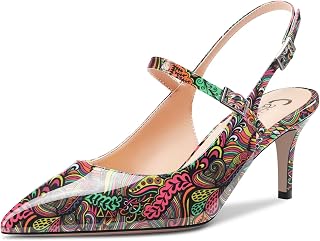 Castamere Zapatos de tacón medio para mujer, con puntera puntiaguda, con tirantes, para boda, graduación, tacones de 2.6 pulgadas