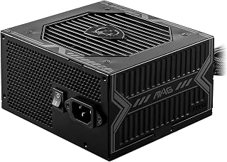 MSI MAG A650BN Gaming Power Supply Unit: 80 plus bronze, 650 Watt, 12V Single-Rail, DC-to-DC Circuit, 120mm Fan, 5-Year Limited Warranty