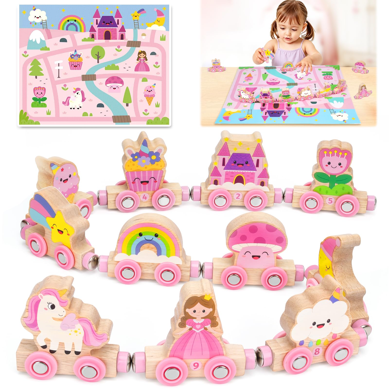 Toys for 1 2 3 Year Old Girls: Unicorn Gifts for Girls Age 1-4 Montessori Magnet