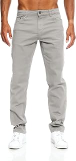 JEEL Men's Jeans, Regular Fit, Straight Cut, Stretch Trousers, Basic, Washed