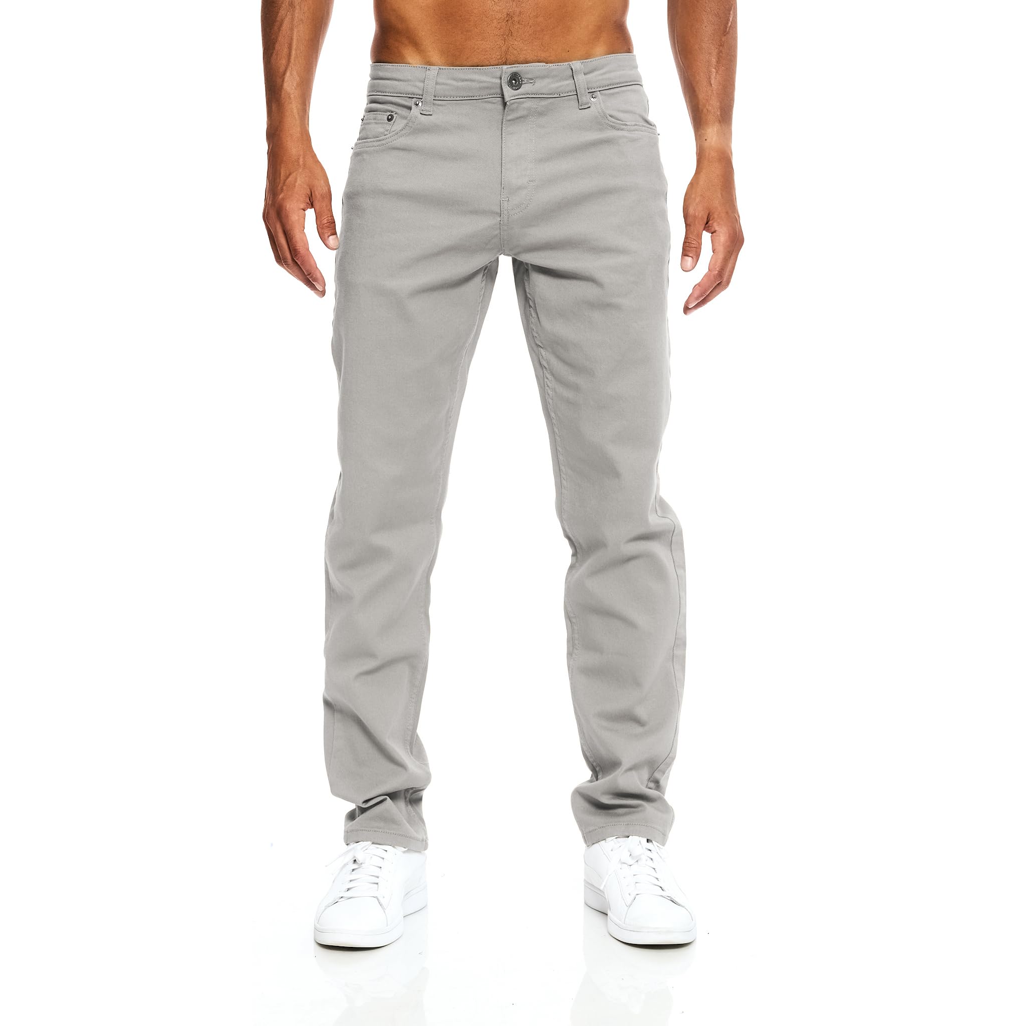 JEEL Men's Jeans, Regular Fit, Straight Cut, Stretch Trousers, Basic, Washed