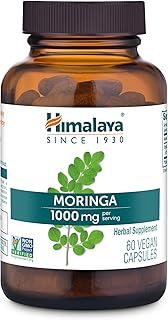 Himalaya Organic Moringa capsules - Moringa Supplement, Herbal Superfood Antioxidants Supplement Supporting Wellness, Vitality, and Oxidative Stress - Vegan, Non-GMO, Gluten Free, 1000 mg, 60 Capsules