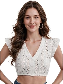 WERFORU Women's Dirndl Blouse White Oktoberfest Size